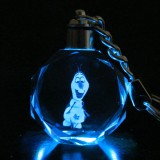Frozen Princess Colorful Crystal Pendant Key Chain Cellphone Charm -- Olaf 2