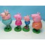 Peppa Pig Figures Toys Vinyl Toys with Standing Board 4pcs/Lot 3.0-3.7inch