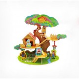 DIY Wooden 3D Jigsaw Puzzle Model Colorful House F114