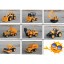 Mini Yellow Alloy Car Models 8pcs/Kit