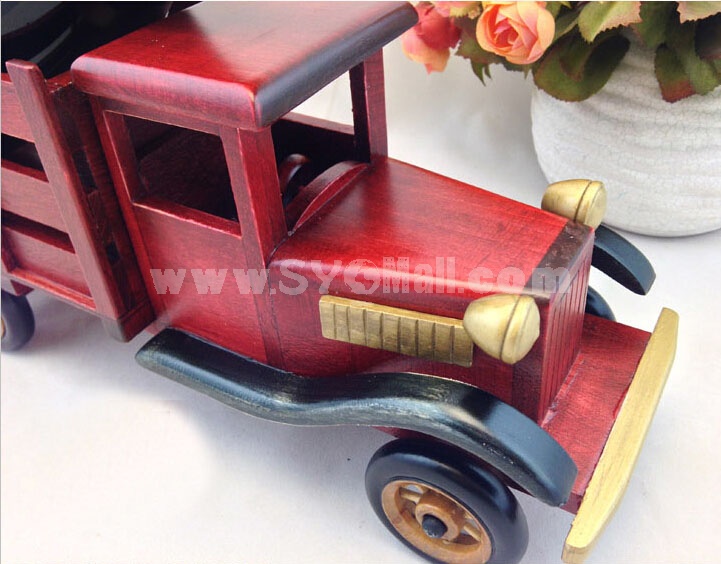 Handmade Wooden Home Decoration Truck Vintage Car Wine Holder Car Model