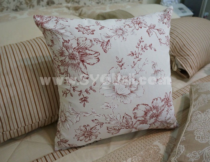 Modern Decoration Square Pillow Cover Pillow Sham -- Cottonrose Hibiscus